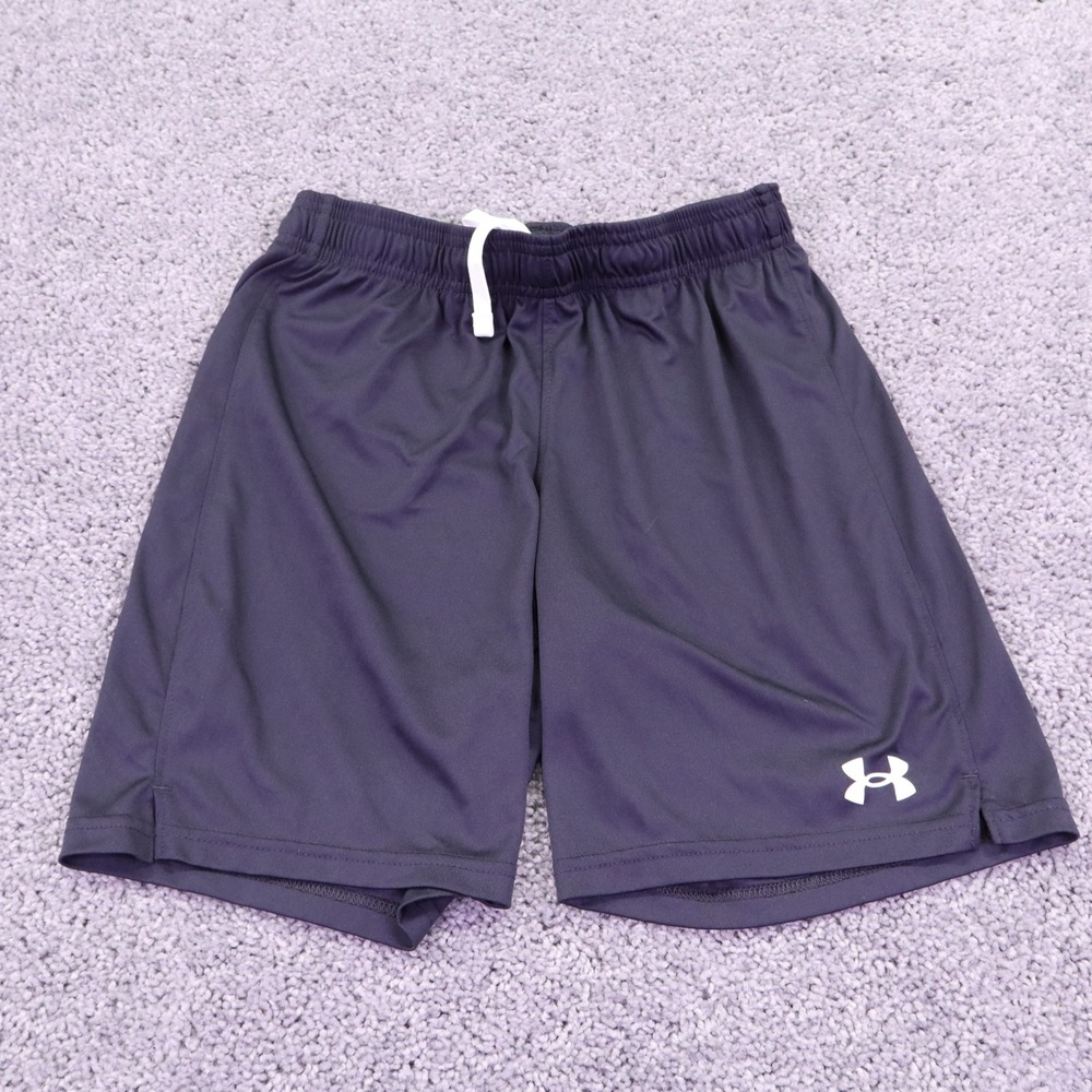 Under Armour Shorts Boys Large Navy Blue HeatGear Loose Athletic Gym